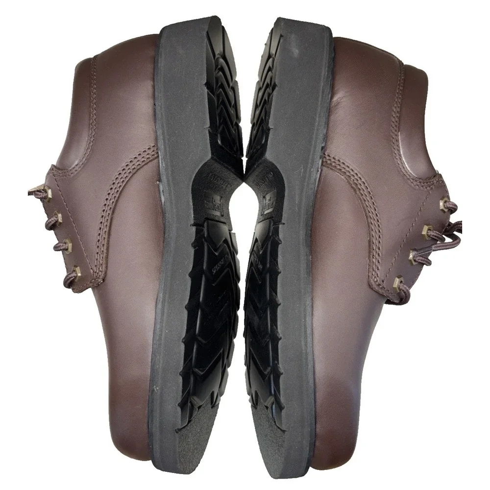 NEW Work America Responder Service Oxford Men's Size 9.5D Brown Leather Lace Up